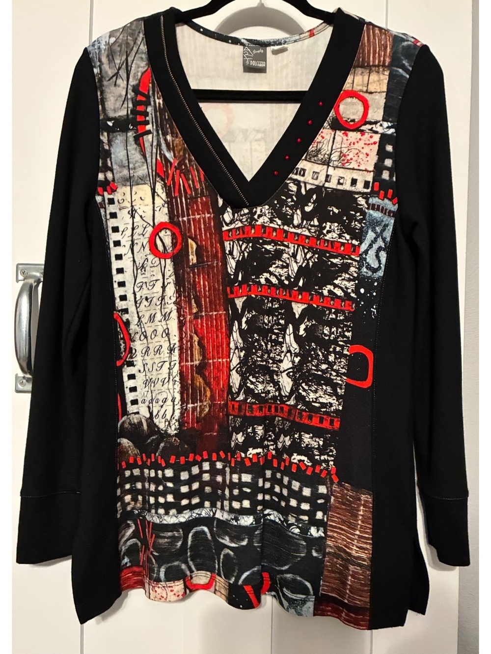 Simply Art by Dolcezza Laura Lein-Svencner Abstract Tunic Top Size M “Rising up”